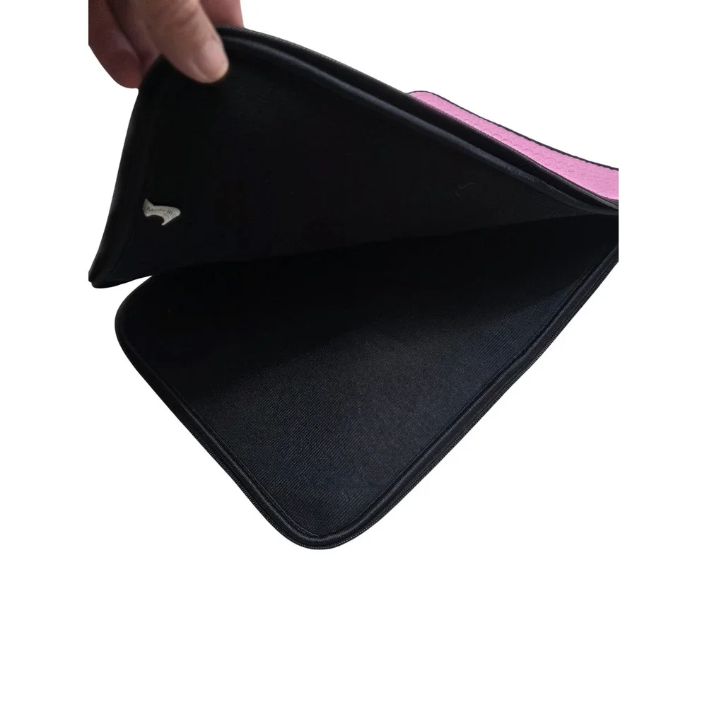 Init Pink Textured Neoprene Laptop Sleeve Case 15 inch Zippered Padded Cover